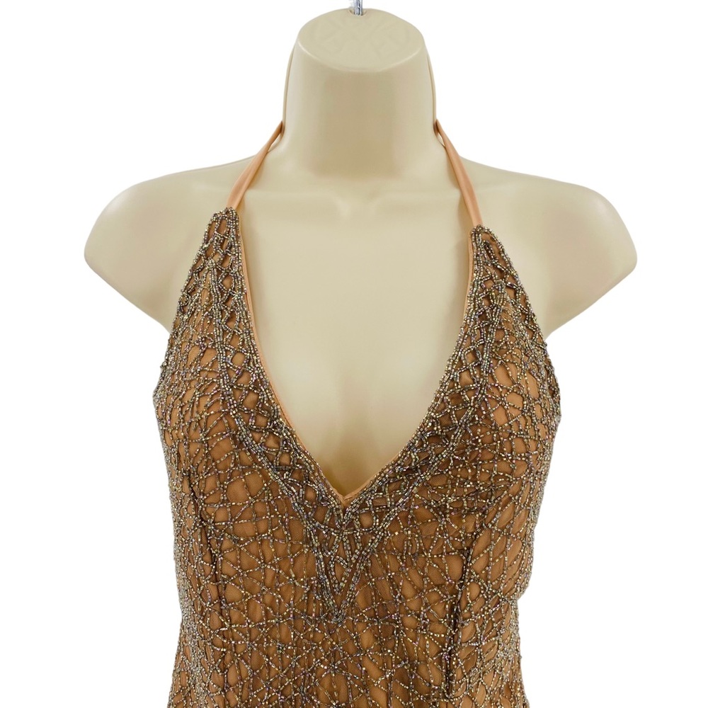 NBD Beige Sequin Mini Dress - Picture 4 of 10